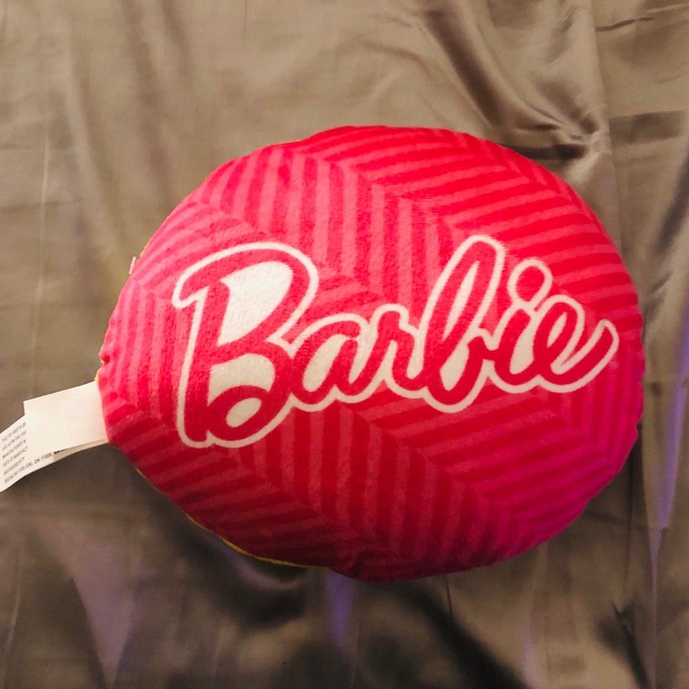 NEW Barbie small pink throw pillow Y2K